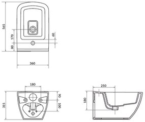 Cersanit Virgo - závesný bidet, biela, K118-001