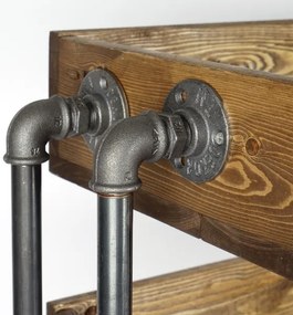 Stojan na topánky BORU 50x90 cm čierna/smrek