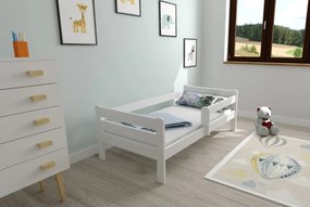 Detská posteľ EDITA z masívu borovice - 200x90 cm - biela