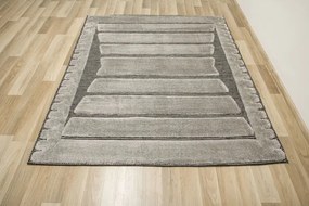 Koberec Shaggy Lula Soft IM44A geometrický, sivý / čierny