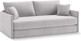 Svetlosivá zamatová rozkladacia pohovka 209 cm Shannon – Cosmopolitan Design