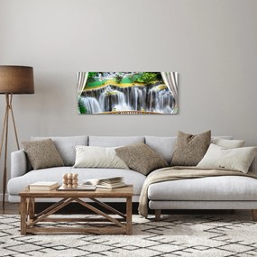 Obraz - Výhľad na kúzelné vodopády (120x50 cm)