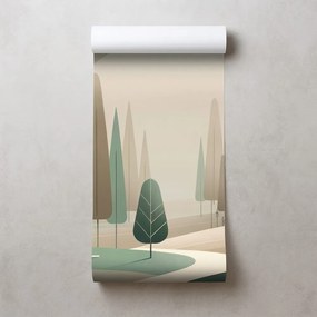 Tapeta minimalistická lesná krajina