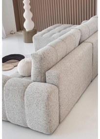 Béžová rozkladacia modulárna rohová pohovka s úložným priestorom (ľavý roh) Lulu – Miuform