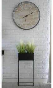 KOVOVÝ KVETINÁČ SO STOJANOM RECT 90X24X44 CM ČIERNA