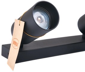 Stropné bodové svietidlo LED VIKI-L 3x GU10 čierne