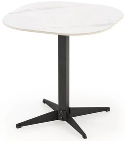 Konferenčný stolík Borna S biela mramor/čierna