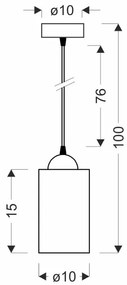 Candellux Čierno-hnedý závesný luster Bistro pre žiarovku 1x E27 31-00569