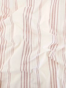 Bavlnená obliečka na vankúš Natural 50 × 70 cm - Prúžky červené