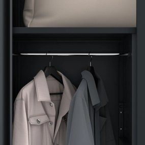 Kovová skriňa DAWID, 900 x 1850 x 400 mm, Smart: antracit