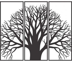 Drevený obraz na stenu - trojdielny set s motívom stromu a konárov | SENTOP PR0190