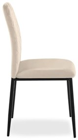 Jedálenská stolička MAVERIK zamatová, béžová