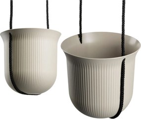 Závěsný květináč AERA HANG 17,9 cm béžový