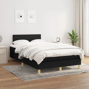 Boxspring posteľ s matracom čierny 120x200 cm látka 3140443