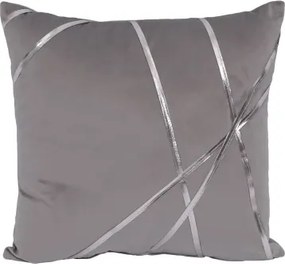 Dekoračný vankúš Vanessa 45x45 cm, striebornými s pruhmi%