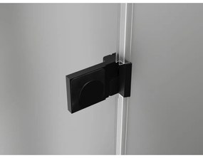 Mexen, Mexen Lunar-B Otočné ľavé sprchové dvere 95 cm, transparentné, čierne - 832-095-000-70-00-L