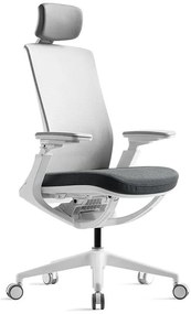 Kancelárska ergonomická stolička ROLY White — sieť, látka, biela / viac farieb Antracit