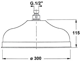 Mosadzná hlavová sprcha v bronzovej farbe ø 30 cm Antea – Sapho