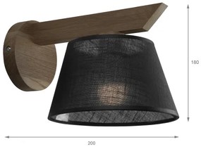 Brilagi - LED Nástenné svietidlo ANTHONY 1xE14/40W/230V dub orech/čierna