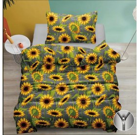 Bavlnené obliečky SUNFLOWER sivé Rozmer obliečky: 70 x 90 cm | 140 x 200 cm