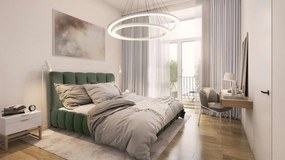 Dizajnová čalúnená posteľ KAREN 140 x 200 cm