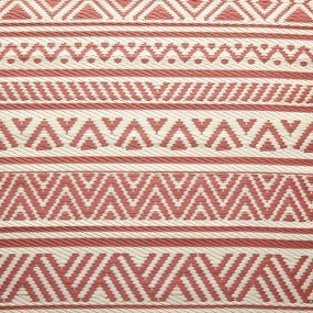 Butlers COLOUR CLASH Vonkajší koberec pruhy 118 cm - sv. červená/krémová