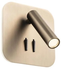 Redo 01-4473 - LED nástenné svietidlo QUDA LED/6W/230V+LED/3W CRI 90 USB bronzová