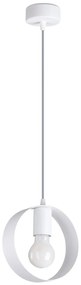 Závesné svietidlo Titran 1, 1x biele kovové tienidlo