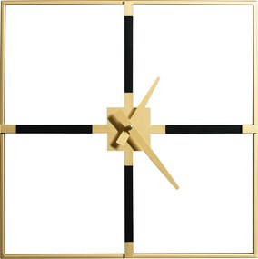 Dekoračné kovové nástenné hodiny v modernom štvorcovom štýle