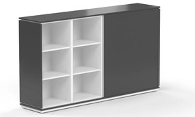 Stredná skriňa Creator 202,2 x 44,5 x 115,5 cm, biela / antracit