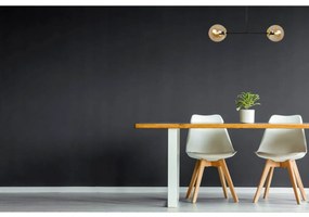 Stropné svietidlo Paris, 2x medové sklenené tienidlo, (výber zo 4 farieb uchytenia)