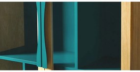 Tyrkysovomodrá vitrína Woodman Avon