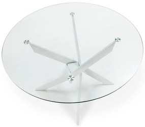 Okrúhly jedálenský stôl so sklenenou doskou 120x120 cm Ruth - Marckeric