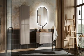 Comad Závesné zrkadlo s LED osvetlením Apollo Black 50x90 cm, čierna