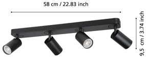 Eglo 900337 - LED RGBW Stmievateľné bodové svietidlo TELIMBELA-Z 4xGU10/4,9W/230V