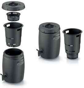 PROSPERPLAST Kompostér na výrobu EKO hnojiva COMBIOLIQ čierny 50l