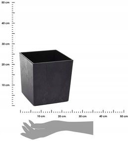 Kvetináč Flore 19x19 cm čierny betón