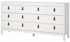 Biela nízka komoda 159x80 cm Madrid – Tvilum