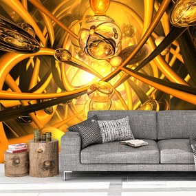 Sablio Tapeta Žltá abstrakcia - 336x220 cm