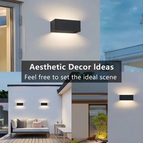 Brilagi - LED vonkajšie nástenné svietidlo DONNANI LED/7W/230V 20 cm čierne IP44