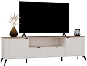 TV stolík CORDOBA 2D2S kašmírový/dub Castello