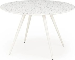 Jedálenský stôl Aramis 120 cm terrazzo biely