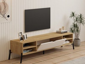 TV stolík/skrinka Motosu (dub zafírový + biela) . Vlastná spoľahlivá doprava až k Vám domov. 1095437