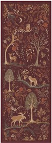Umývateľný behúň s nízkym vlasom Wild Burgundy