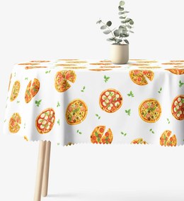 Goldea oválny teflónový obrus - chrumkavá pizza 120 x 160 cm