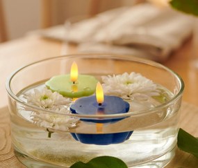 Plávajúce LED čajové sviečky z pravého vosku, 2 ks