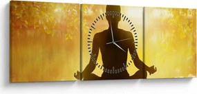 Obraz - Meditácia (s hodinami) (90x30 cm)