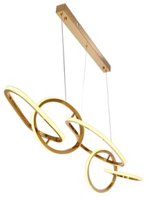 LED luster na lane ANNELI LED/45W/230V 125 cm zlatý