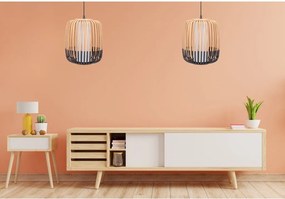 Toolight Toolight, stropné svietidlo 1xE27 APP1274-1CP, prírodná hnedá-čierna, OSW-00920