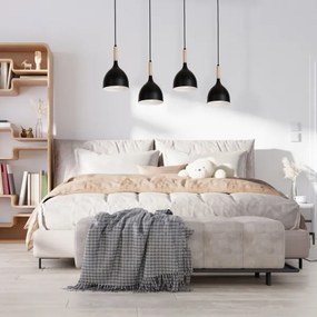 Luster na lanku NOAK WOOD 4xE27/60W/230V